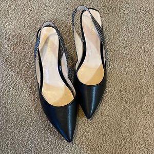 Nine West Dressy Black Slingback Heels Sz. 12
